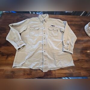 Tyndale FR Shirt Mens L Canvas Flame Resistant USA Long Sleeve Construction Work